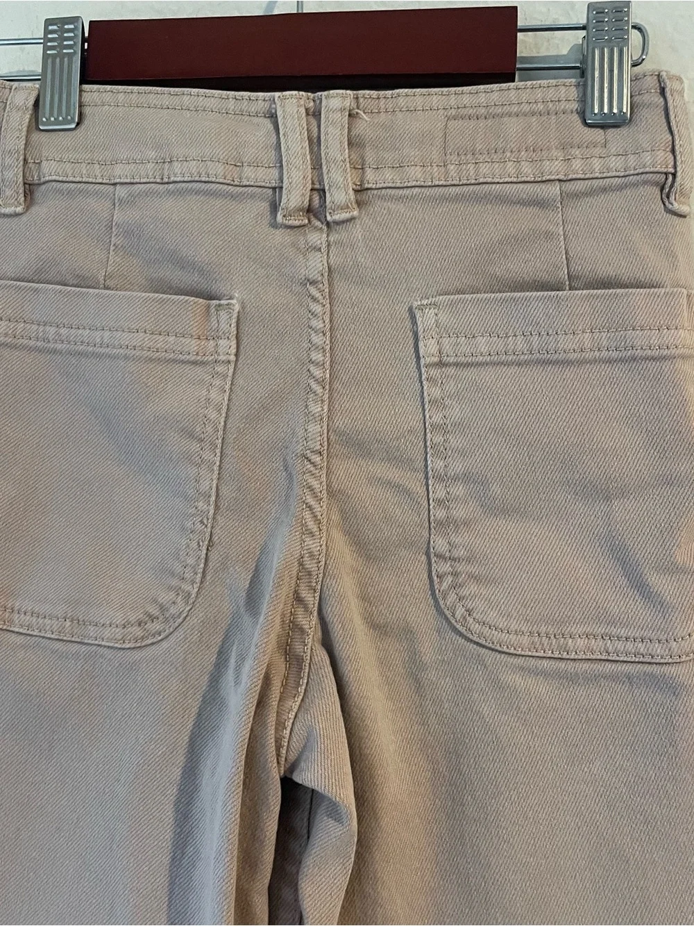 Zara Girls Wide Leg Jeans Beige Raw Hem Size 9 (134 cm Wide Leg